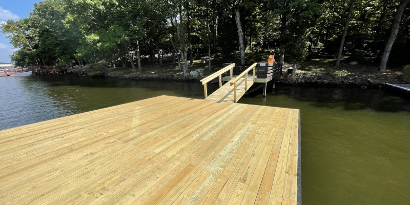 Floating Docks in High Rock Lake, North Carolina